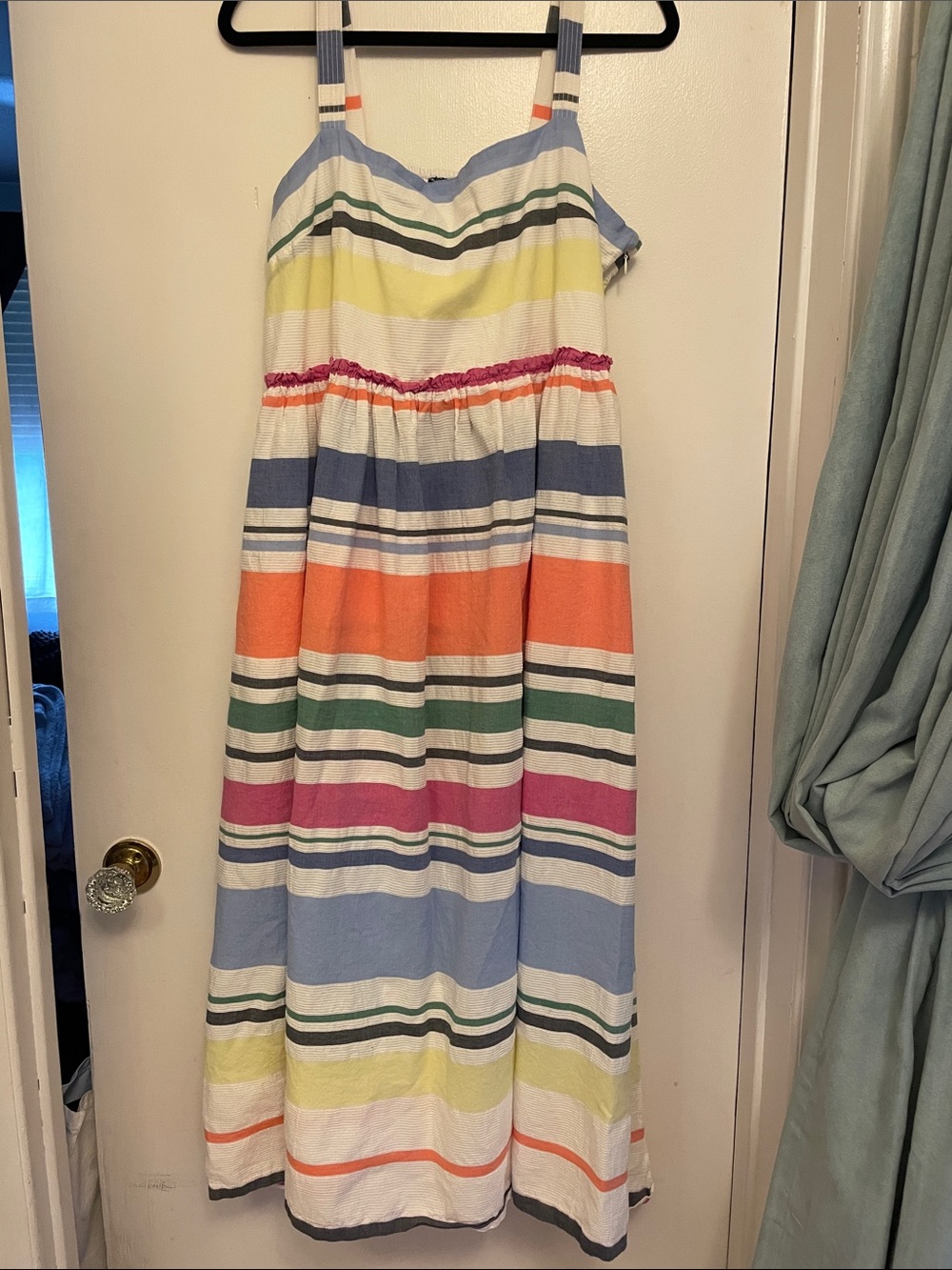 GAP Multicolor Striped Sundress - White, Blue, Orange, Green, Pink, Yellow
